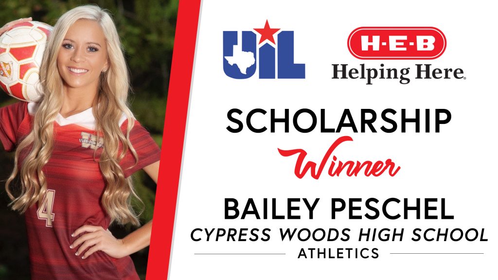 UIL Scholarship recipient Bailey Peschel of Cypress Woods High School