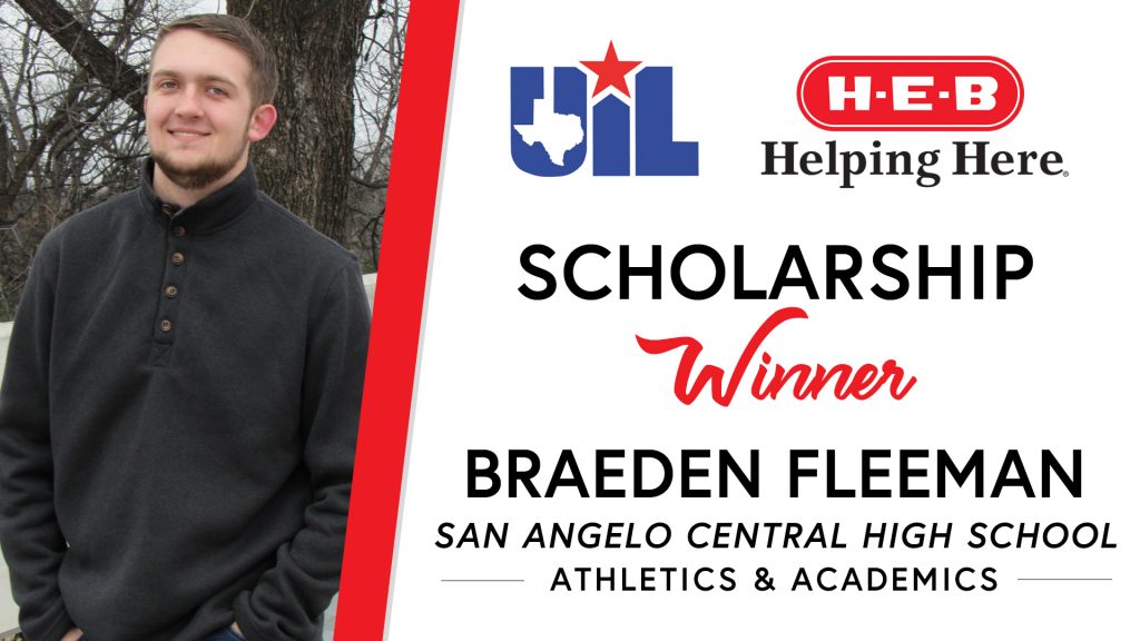 UIL Scholarship recipient Braeden Fleeman of San Angelo Central High School