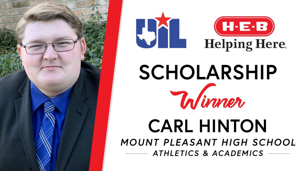 UIL Scholarship recipient Carl Hinton of Mount Pleasant High School