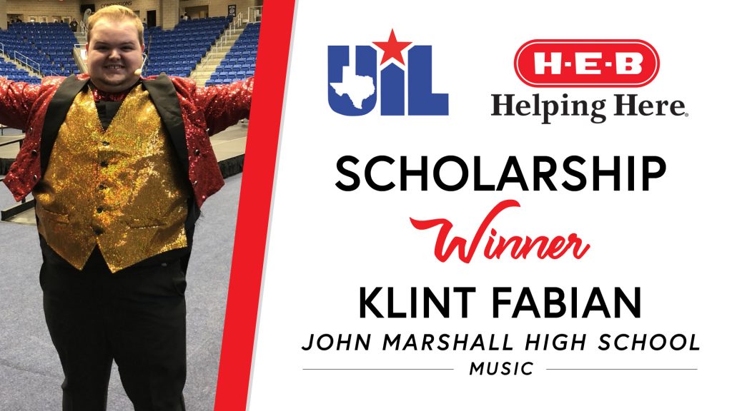 UIL Scholarship recipient Klint Fabian of John Marshall High School.