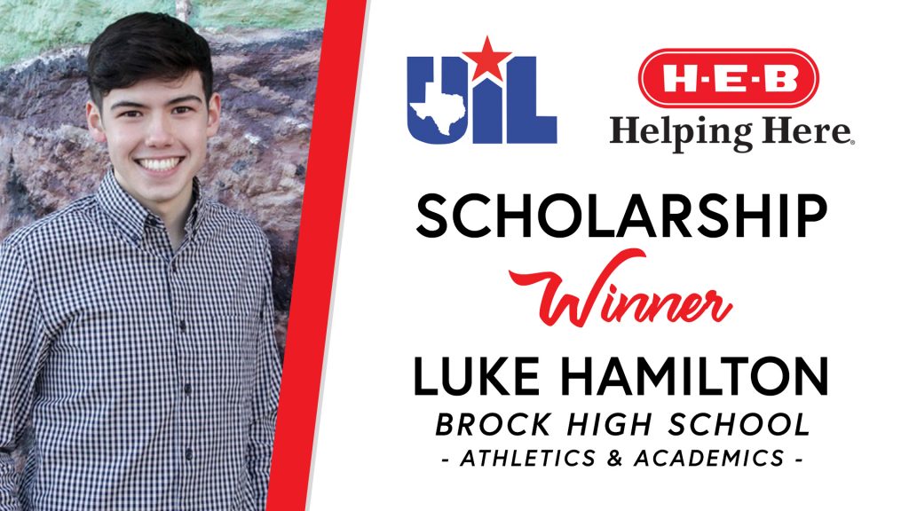 UIL Scholarship recipient Luke Hamilton of Brock High School.