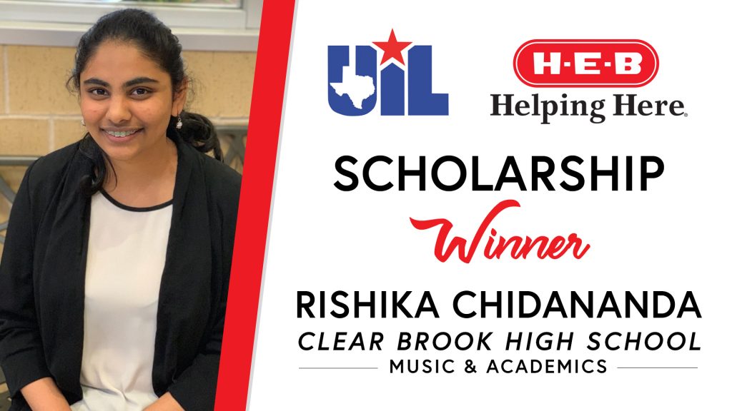 UIL Scholarship recipient Rishika Chidananda of Clear Brook High School.